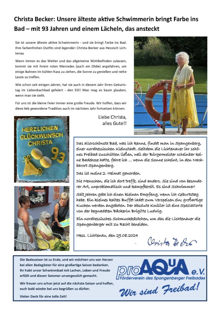 Was zum Lesen: 93. Geburtstag