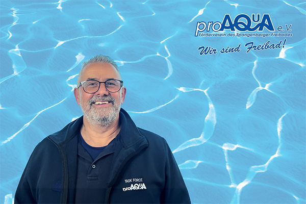 Porträt von Kai-Uwe Kistner, Vorstandsmitglied des ProAqua Schwimmbads in Spangenberg.